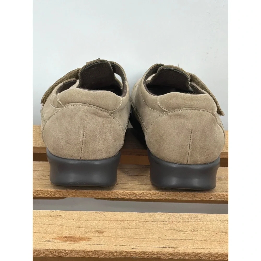 SAS Tripad Comfort Mary Jane Loafers Taupe‎ Nubuck Leather Shoes Womens 7 M USA